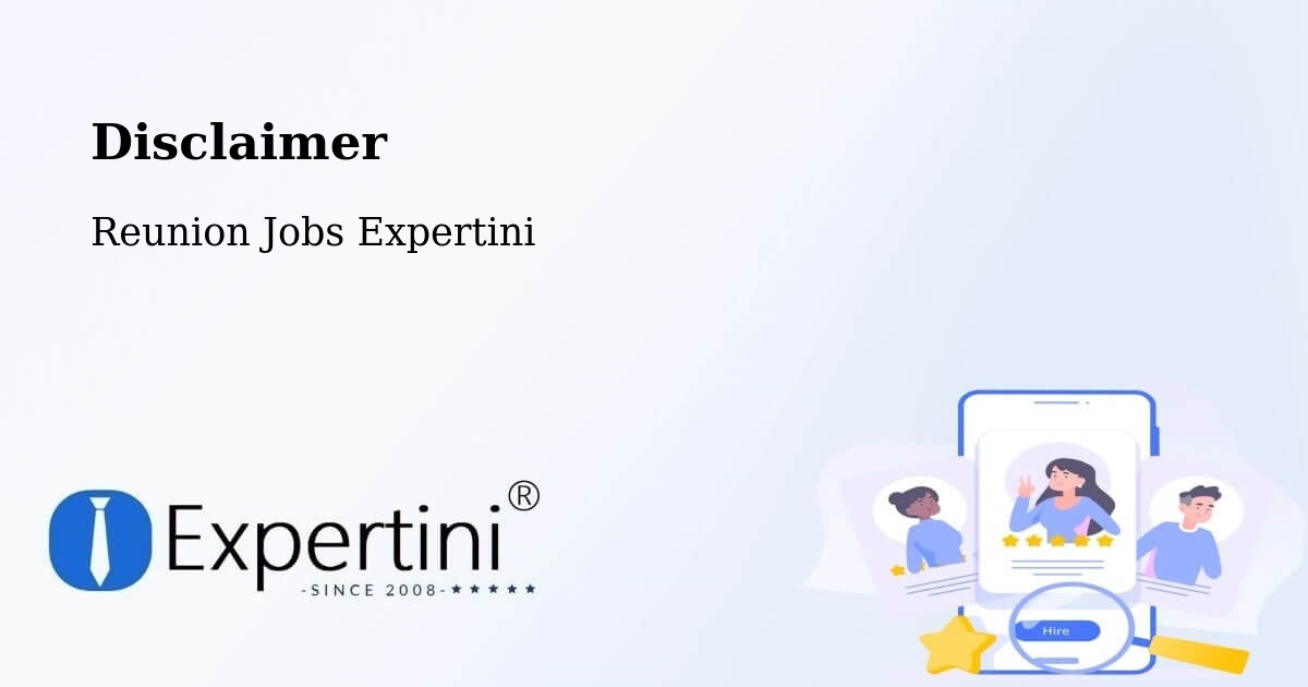 Disclaimer – La Source - Reunion Jobs Expertini